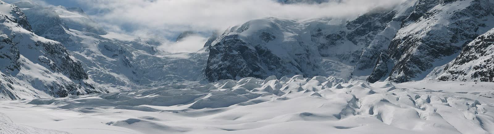 Panorámica del glaciar Morteratsch